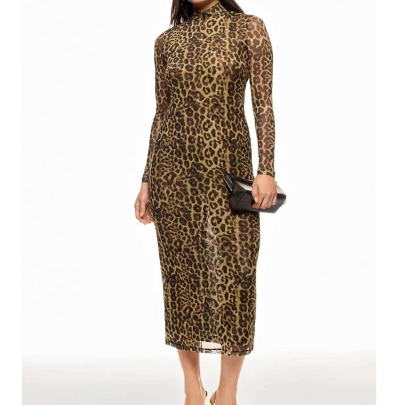Ronny Kobo RTR Leopard Print Midi Cocktail Dress Size 6 Womens - Picture 2 of 7